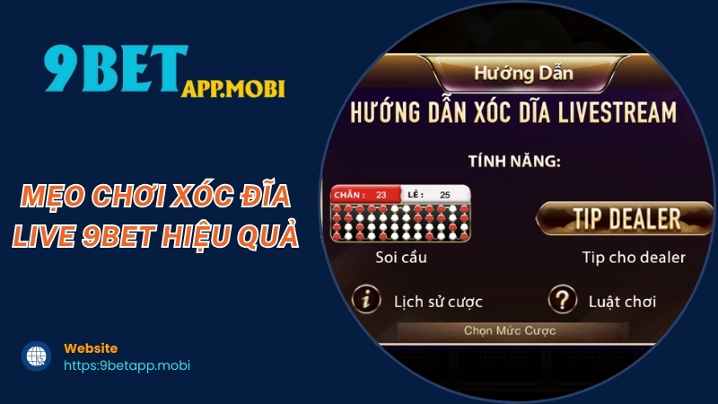 Mẹo chơi xóc đĩa live 9Bet hiệu quả Mẹo chơi xóc đĩa live 9Bet hiệu quả